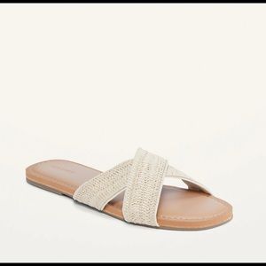 Woven criss cross sandals- size 10